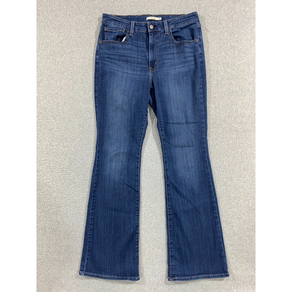 Levis Jeans Womens 32 Blue 726 Flare Stretch Casual Faded High Rise Hippie Boho